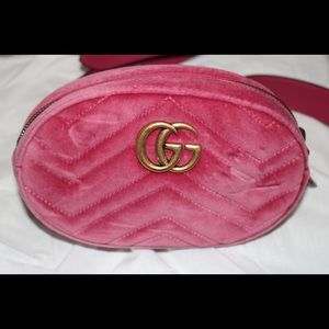 ❌SOLD❌ Pink Velvet Gucci Belt Bag